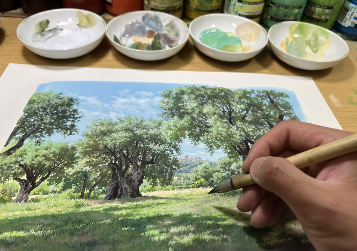 akazonae687's tweet image. 古いオリーブの林から見えたCagnes-sur-Mer。
ルノアールが晩年を過ごした家。
Musée Renoir. 2024.6.29