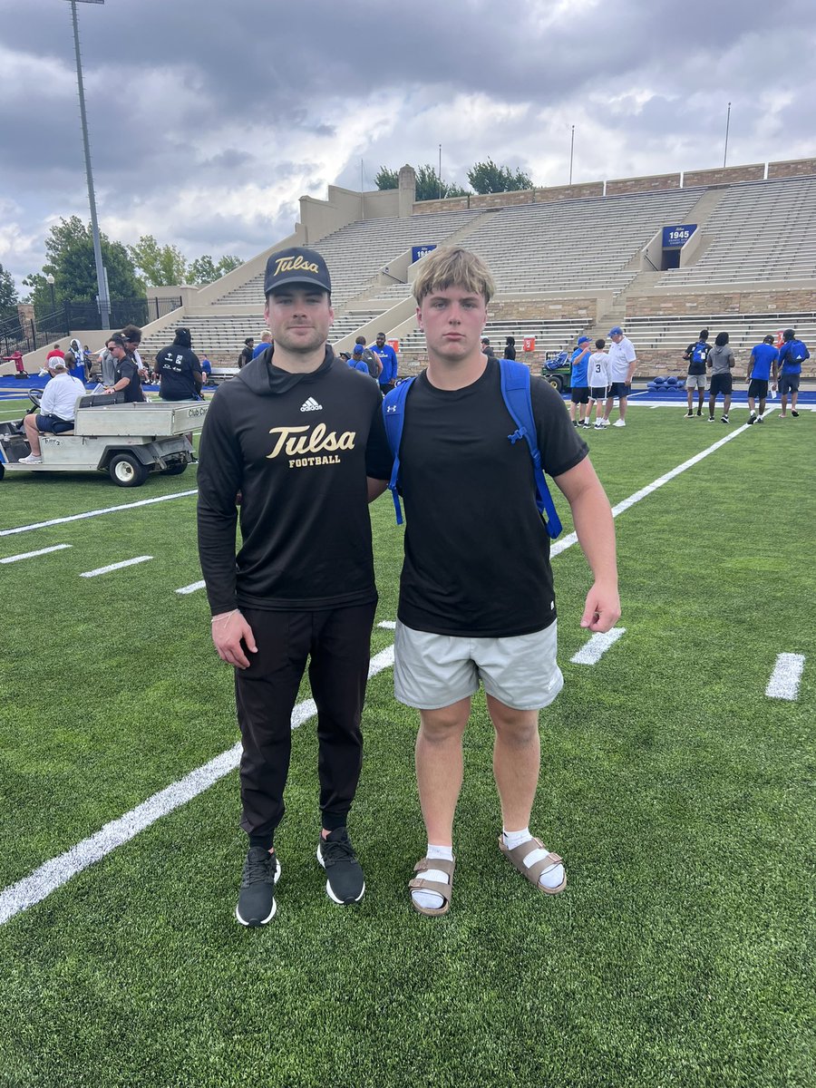 Will Myers (@willmfootball) on Twitter photo Thanks to <a href="/TulsaFootball/">Tulsa Football</a> and <a href="/CoachBeckley/">John Beckley</a> for having me out today!Had a great time getting some reps in.#WWW
<a href="/ill_will_35/">Willie Pile</a> <a href="/CoachBrownDL/">Brian Brown</a> <a href="/coachwoodward/">Zach Woodward</a> <a href="/ByronNelsonFB/">Byron Nelson Football</a> Thanks to <a href="/TulsaFootball/">Tulsa Football</a> and <a href="/CoachBeckley/">John Beckley</a> for having me out today!Had a great time getting some reps in.#WWW
<a href="/ill_will_35/">Willie Pile</a> <a href="/CoachBrownDL/">Brian Brown</a> <a href="/coachwoodward/">Zach Woodward</a> <a href="/ByronNelsonFB/">Byron Nelson Football</a>