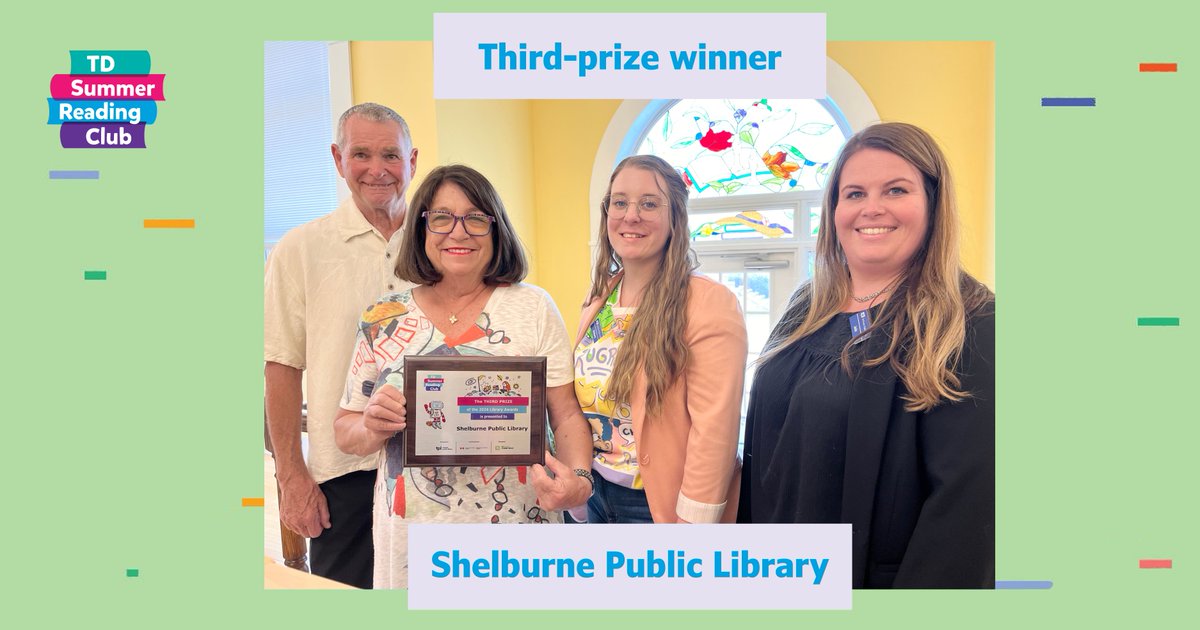 We’re thrilled to announce the winners of the 2024 TD Summer Reading Club Library Awards in the English category! 🥳
🥇1st Prize: Timmins Public Library
🥈2nd Prize: Halton Hills Public Library
🥉3rd Prize: Shelburne Public Library

Congratulations to these outstanding libraries!