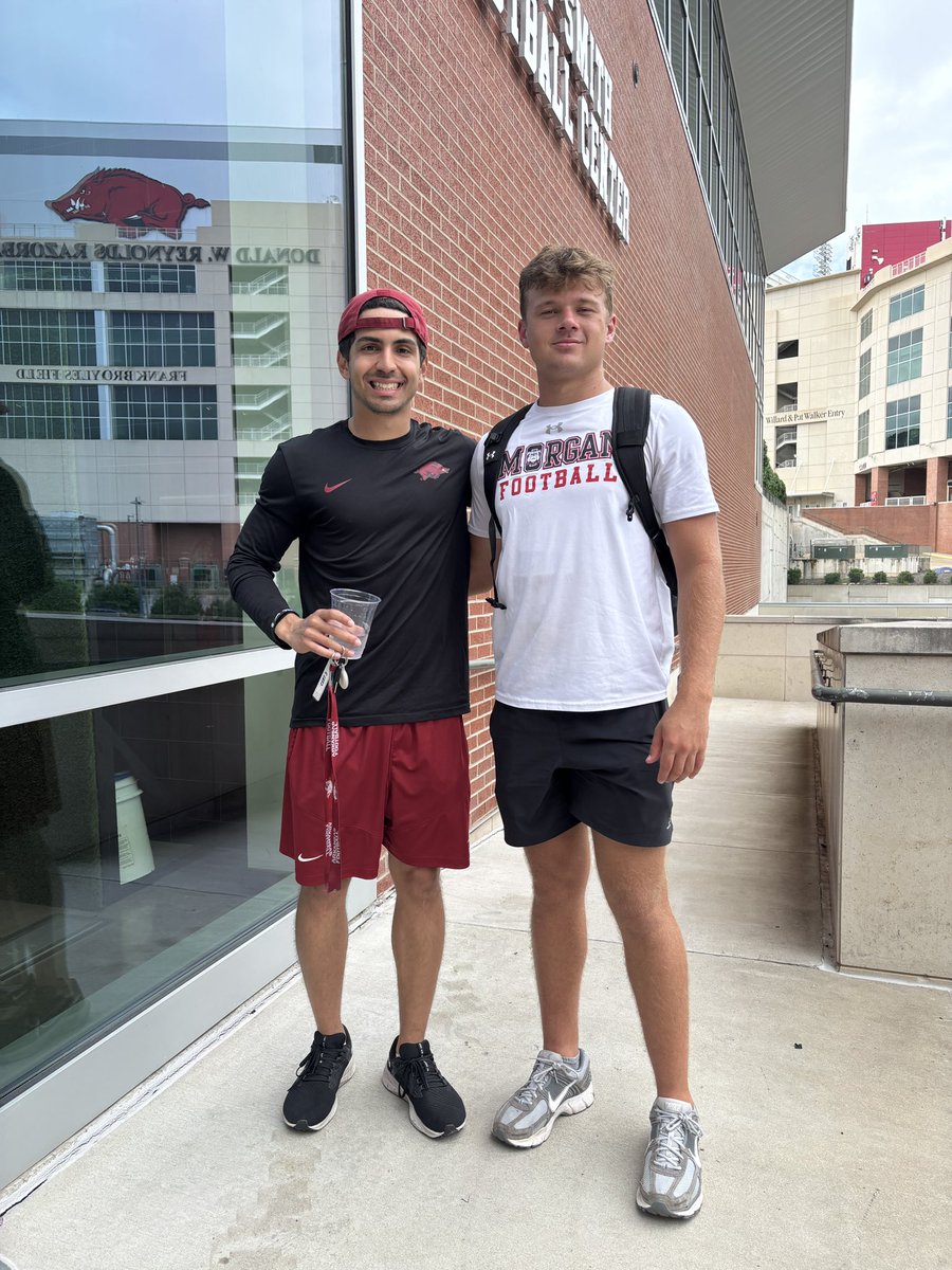 Brody Jenkins (@brodyjenkins_10) on Twitter photo Had a great time at <a href="/RazorbackFB/">Arkansas Razorback Football</a> today!
Huge thank you to <a href="/CoachSFountain/">Scott Fountain</a> for having me out to workout! Appreciate the hospitality from you and your staff <a href="/Adam_Dulka/">Adam Dulka</a> <a href="/coachnorris38/">Chris Norris</a> <a href="/coachtfountain/">Tanner Fountain</a>. Thanks for the opportunity!
<a href="/MorganCounty_FB/">Morgan County Football</a> <a href="/Coach_CJenkins/">Clint Jenkins</a> <a href="/hsjenkins/">Heather S Jenkins</a> Had a great time at <a href="/RazorbackFB/">Arkansas Razorback Football</a> today!
Huge thank you to <a href="/CoachSFountain/">Scott Fountain</a> for having me out to workout! Appreciate the hospitality from you and your staff <a href="/Adam_Dulka/">Adam Dulka</a> <a href="/coachnorris38/">Chris Norris</a> <a href="/coachtfountain/">Tanner Fountain</a>. Thanks for the opportunity!
<a href="/MorganCounty_FB/">Morgan County Football</a> <a href="/Coach_CJenkins/">Clint Jenkins</a> <a href="/hsjenkins/">Heather S Jenkins</a>