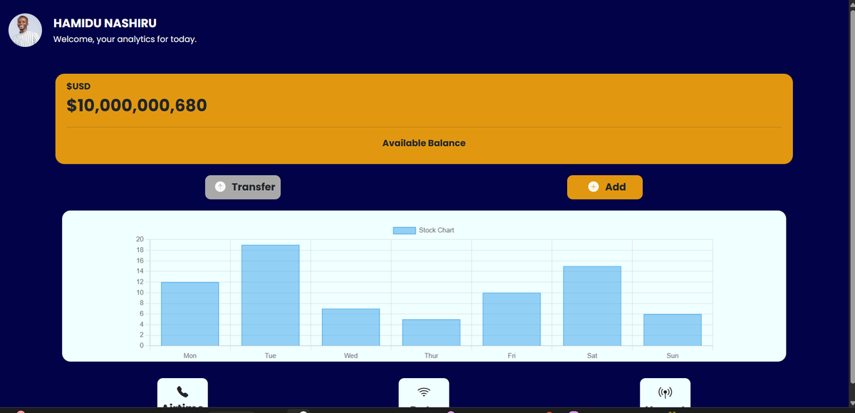 Just built a simple Stanbic Banking App demo as part of my web dev journey 💻🚀
Check it out: bignashtech.github.io/Stanbic-Bankin…
Learning by building. More to come!
#WebDev #CodingJourney #FrontendDev #BigNashBuilds