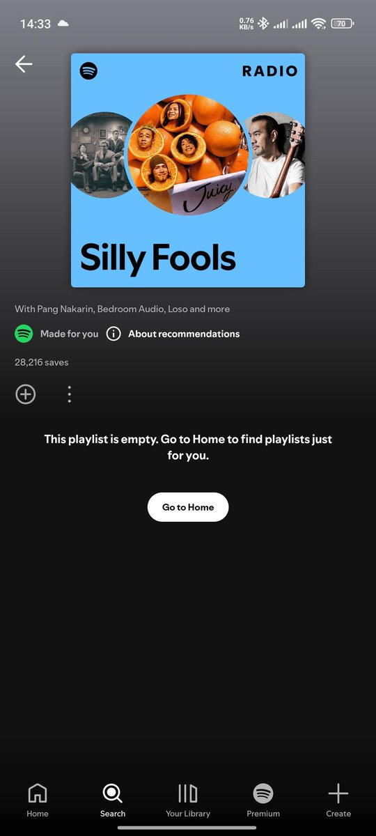 gukulz's tweet photo. @spotifystatus Why is there no music? I can't listen to music from the app on my phone. https://t.co/gV1IpzdqlM