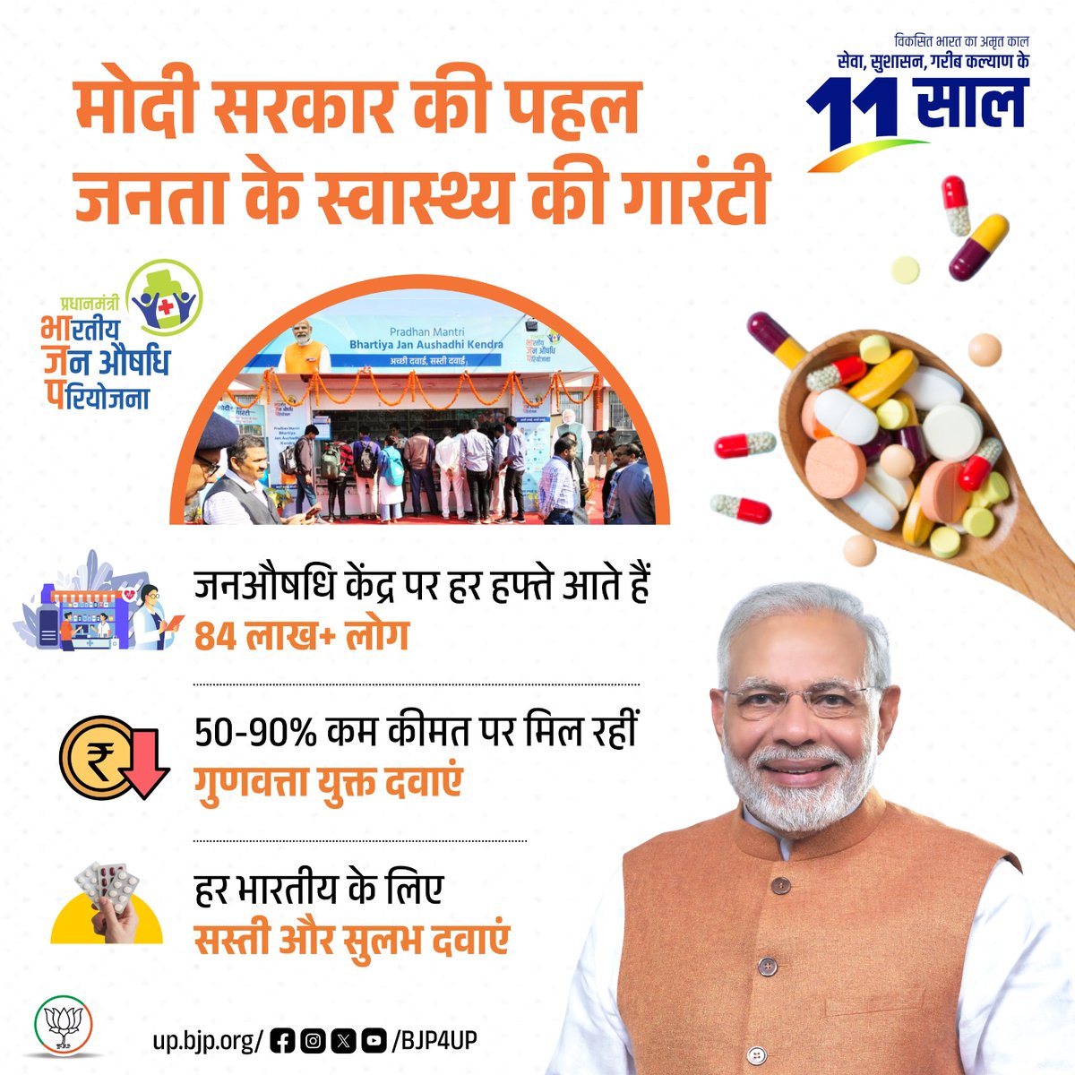 भाजपा सरकार की पहल से जनता को मिली स्वास्थ्य की गारंटी

हर भारतीय के लिए सस्ती और सुलभ दवाएं उपलब्ध...

#11YearsOfSeva #BJP4ViksitBharat #सशक्त_यूपी_सशक्त_भारत