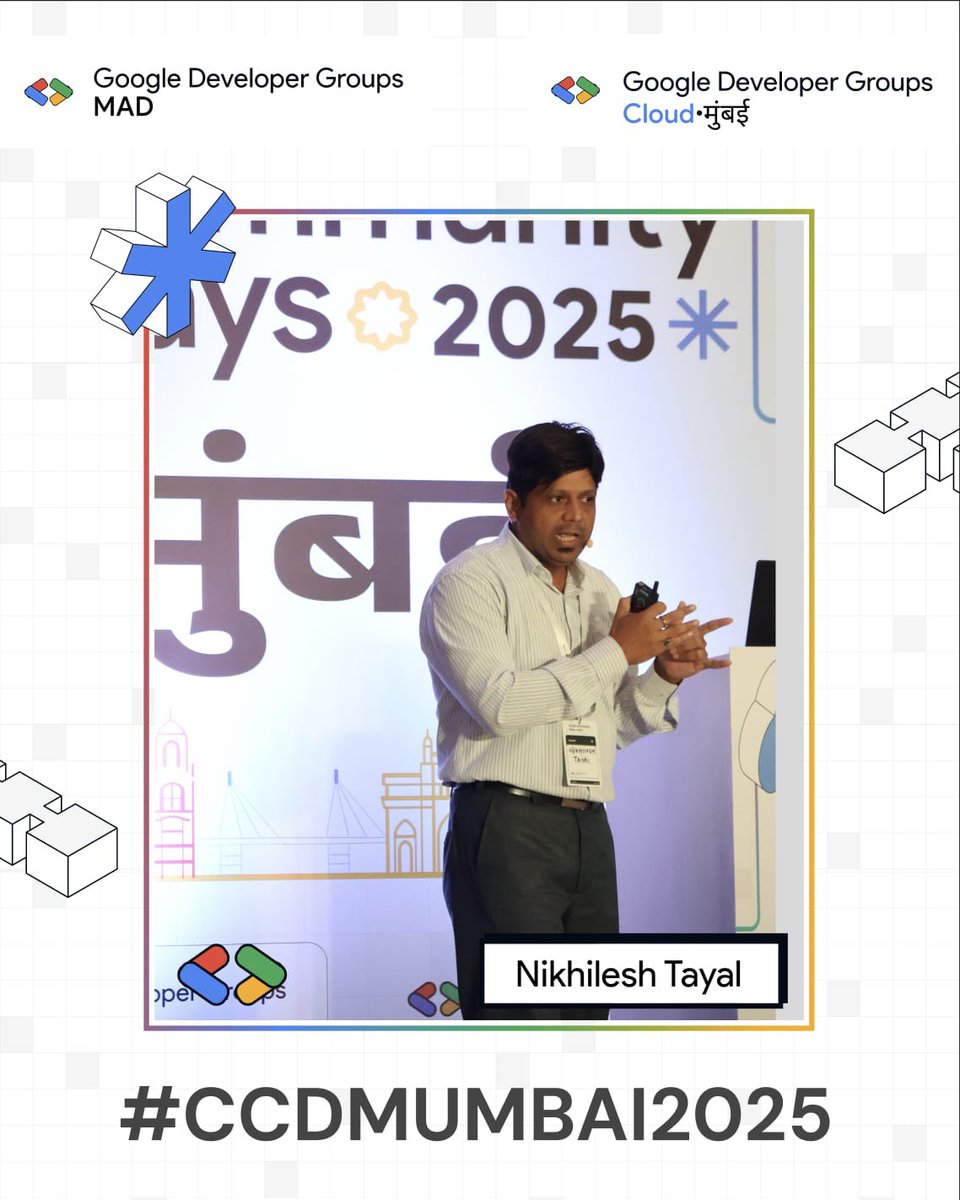 Welcoming our second speaker #NikhileshTayal

#ccdmumbai2025 #cloudcommunitydays
#GDGCloudMumbai #GDGMAD #speakerlineup