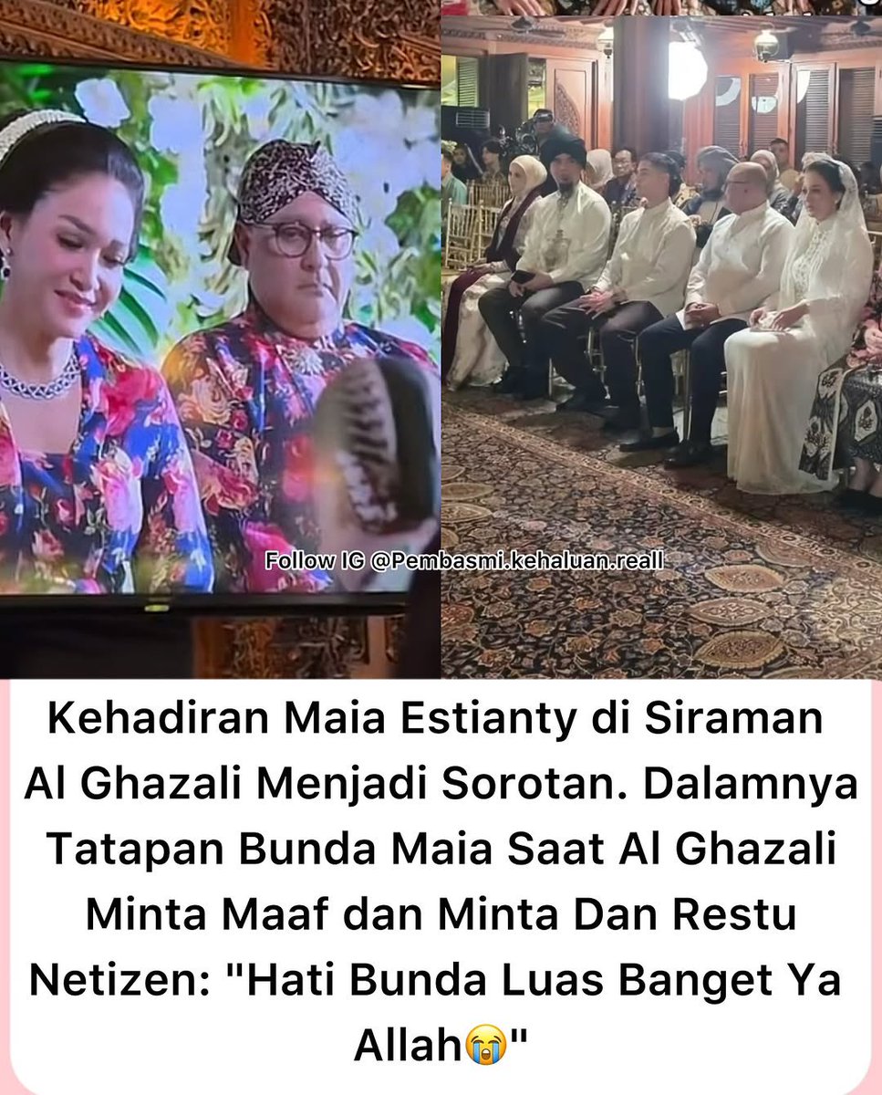 “Gak semua ibu punya hati sekuat Maia Estianty. Setelah semua luka di masa lalu, dia tetap hadir, tetap tersenyum, tetap merestui. Kalau kalian di posisi beliau… masih bisa duduk di situ?”