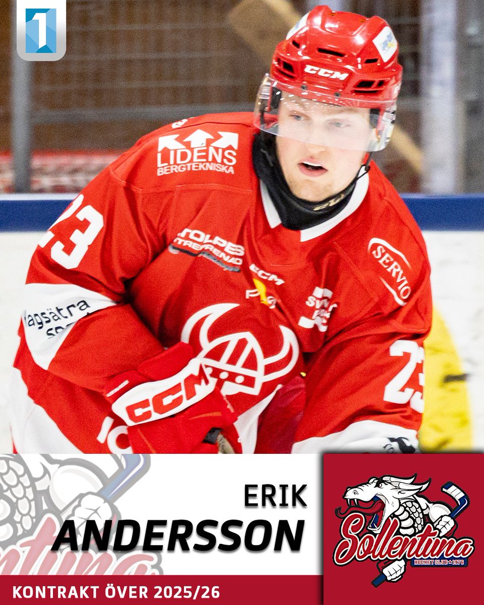 Erik Andersson byter Stockholms-klubb. 🐉

22-åringen lämnar Vallentuna för rivalen Sollentuna.

Forwarden har svarat för 43 poäng på 99 matcher i ligan.

📸: Emil Särnehed