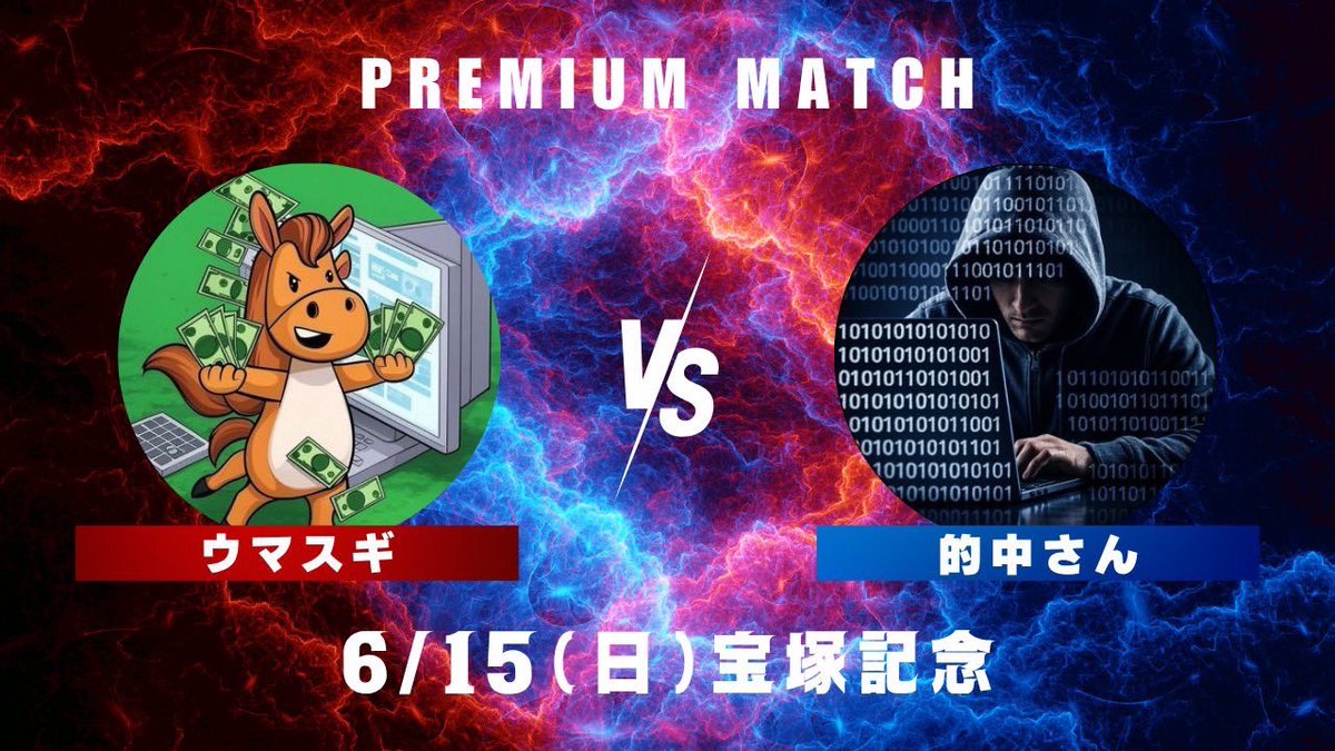 tekityu_san's tweet image. ￼🎁条件達成者10名宝塚記念予想ﾌﾟﾚｾﾞﾝﾄ🎁￼
①当ポストをいいねRP
②両者をフォロー

⚔️宝塚記念　予算20万円勝負⚔️
先週両者安田記念◎1着 100万超回収￼🎯🎯
AIウマスギ(@UMASUGIkeiba)
                 vs
               新的中さん(@tekityu_san)

勝者予想リプで更に!?🎁