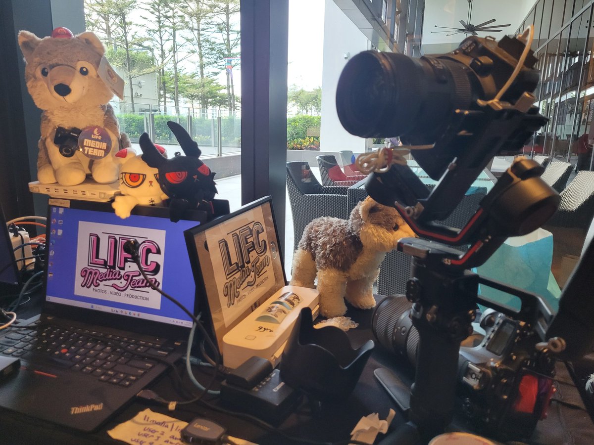 The #LIFC media team corner and local network setup! XD #photowuff