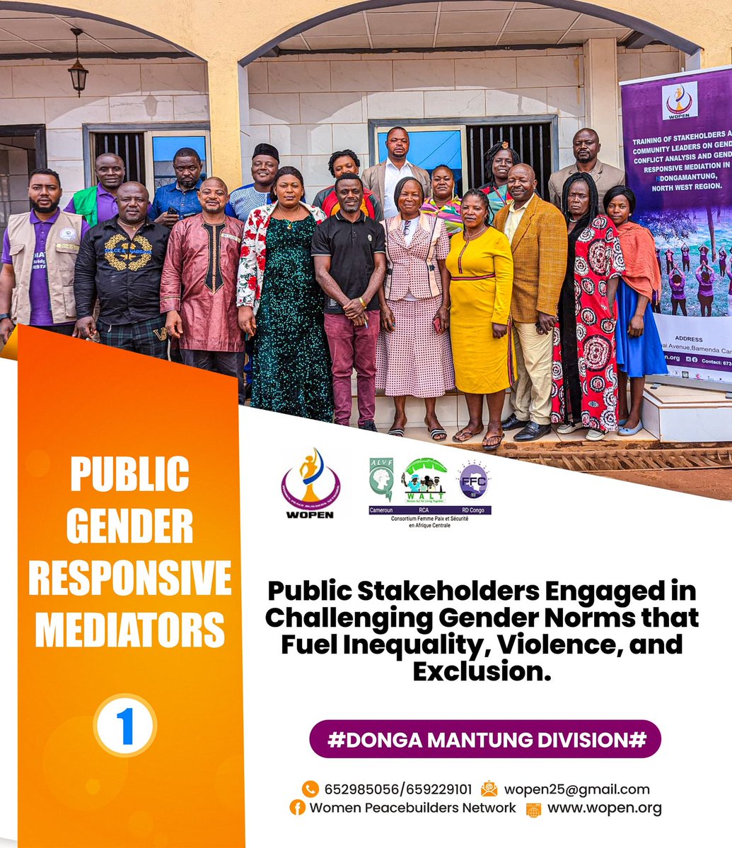 <a href="/Wopen25/">Women Peace Builders Network-WOPEN</a> &amp; partners are engaging public stakeholders to examine how gender norms fuel inequality, exclusion &amp; violence especially in peacebuilding contexts.

Together, we’re advancing inclusive, gender-responsive approaches to mediation &amp; conflict prevention.

🤝 @ALVF
🇫🇷 <a href="/AFD_en/">AFD_en 🇫🇷 🇪🇺</a>