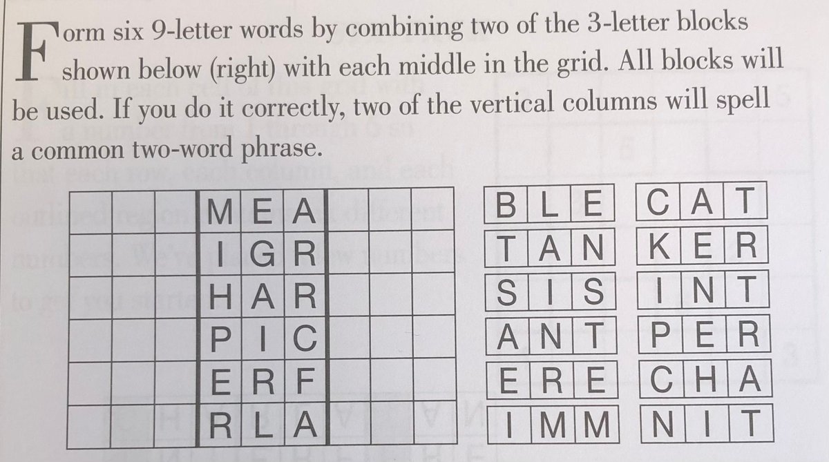 Good morning, it's time for  Saturday's challenge🙂- why not give it a go and let's see if you can beat us to it!  We'll post the solution tonight at 9pm.  #Mensa #IrishMensa