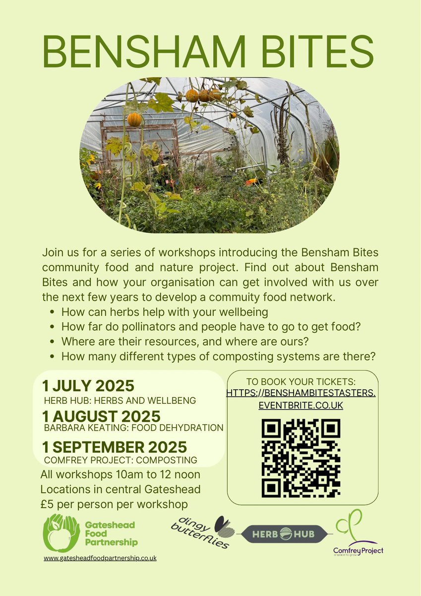 Join us for a series of workshops exploring food, nature and wellbeing #gateshead #community
