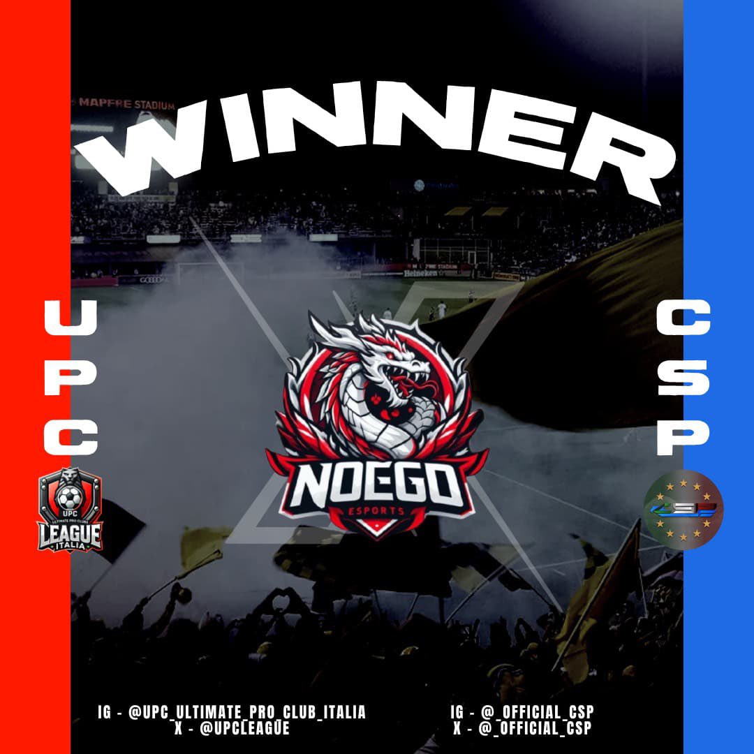 Complimenti ai @noegoesportsxi per la vittoria del torneo serale di venerdì 13/6 🏆

Ringraziamo inoltre tutti per la partecipazione all’evento💪
 
👉🏻 <a href="/_Official_CSP/">CSP__CUP</a> x <a href="/UPCLEAGUE/">UPC - ITALIA 🇮🇹</a> 👈🏻