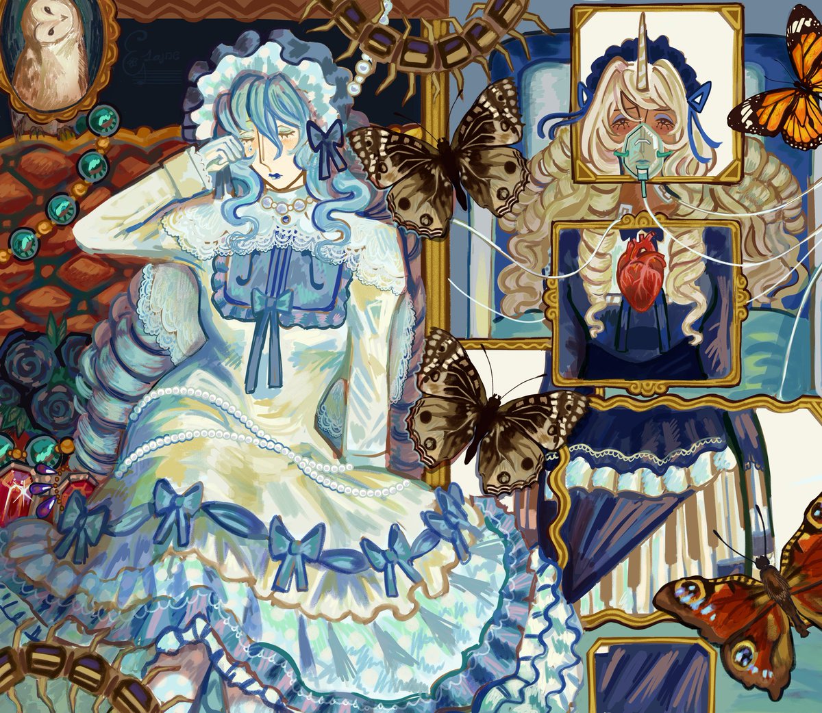 Spoonspoon's tweet image. ; [ #originalcharacter ] 

My Art. hope you like, hope it makes you feel very whimsy

// #spoonspoon #illustration #Art //