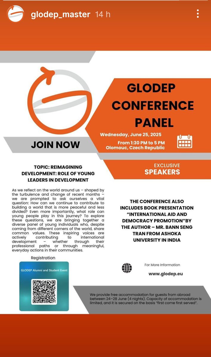 glodep_ids's tweet photo. We cordially invite you to the GLODEP conference, as well as #GLODEP Alumni meet-up &amp; Student Event that take place in #Olomouc, Czechia between June 25-27, 2025. More info: https://t.co/S11iYmNEeP #ids #conference #studyDevelopment #upol https://t.co/ZLtpJTjLDS