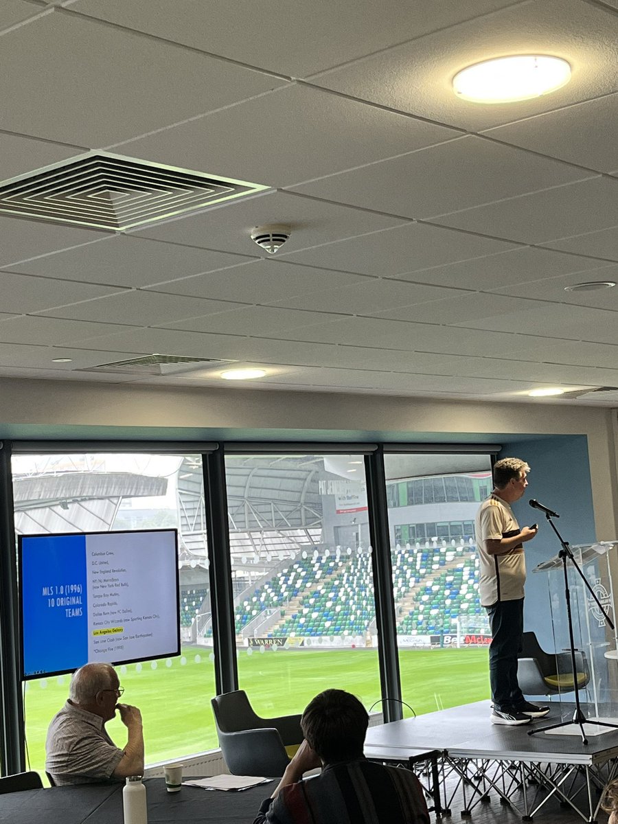 Up first on day 2 of #footycon25 is John T Lang talking about his beloved LAFC and how we can explore the identity of the club within Los Angeles