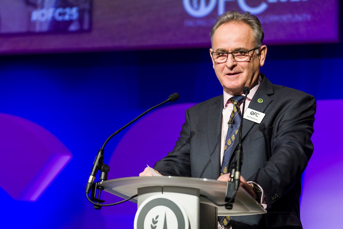 Congratulations to OFC2025 Chairman Geoff Sansome  who has received an MBE in the King's Birthday Honours, for his services to farming &amp; the voluntary Sector. 🎉

Thank you Geoff for all you have done, &amp; are continuing to do, to support the agricultural sector. 

#birthdayhonours