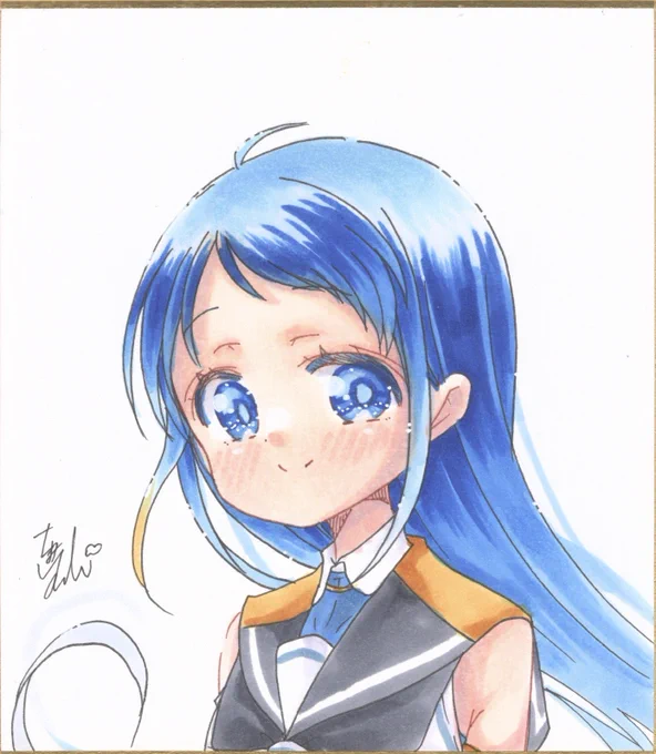 五月雨ちゃん描いたの久しぶりな気がする #1日1絵ちま