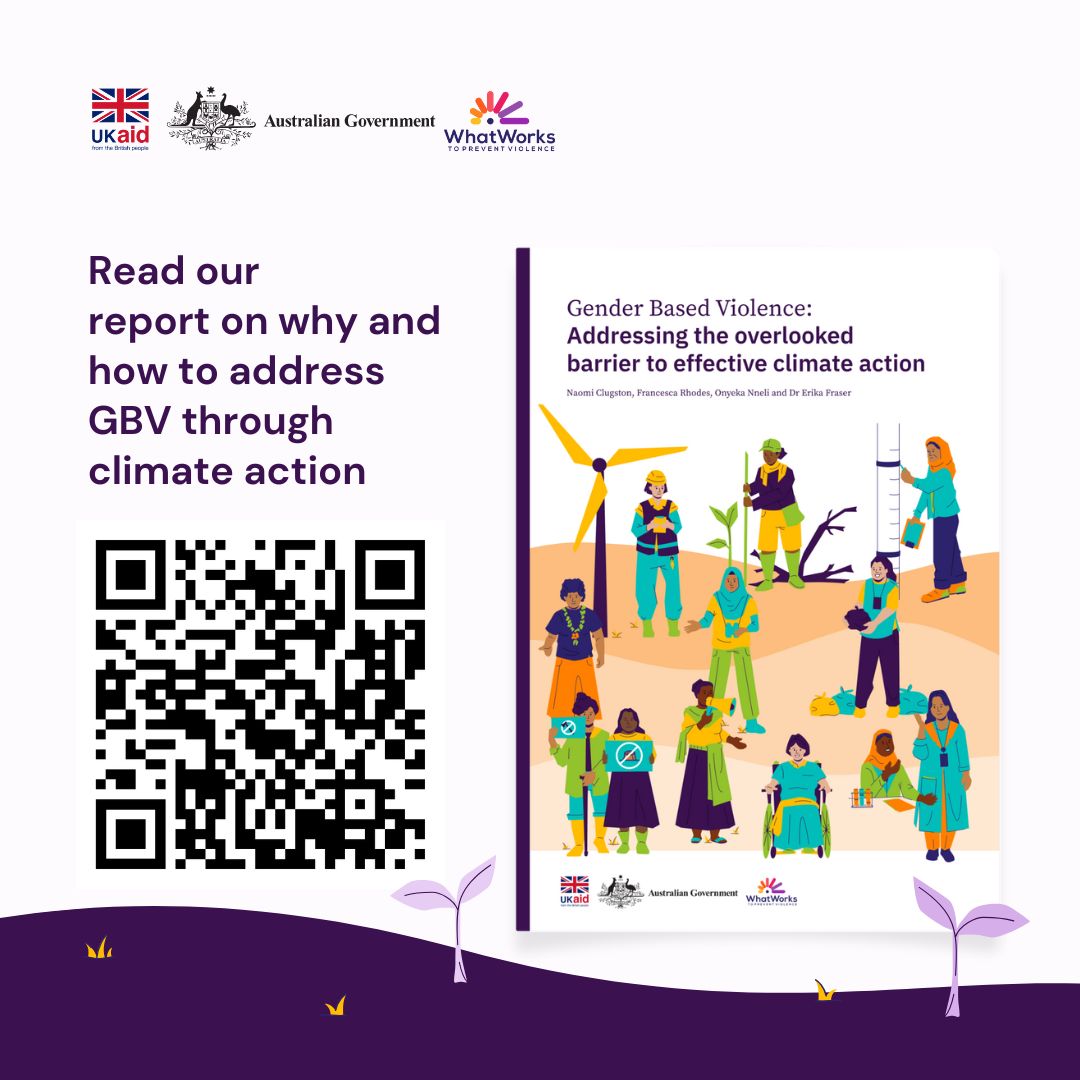 WW2PreventVAWG's tweet image. "Addressing gender-based violence is not just a human rights imperative—it is crucial to achieving effective, inclusive, and sustainable climate outcomes." Writes Naomi Clugston, Helpdesk Senior Researcher in our latest blog: tinyurl.com/3drw7p2x
#JuneClimateMeetings #VAWG