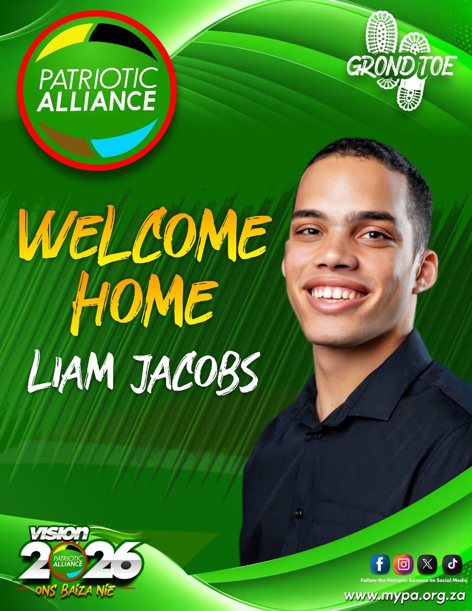 LiamJacobsZA's tweet image. Good morning South Africa 🇿🇦
I am FINALLY free.
The fight for truth, accountability and justice CONTINUES!
I am FINALLY home💚
Dankie mense. Dankie! 🥹
En n GROOT Dankie aan Pres McKenzie en alle Patriots wie my met ope arms en liefde aanvaar het.
Let’s GO! 💚🇿🇦
