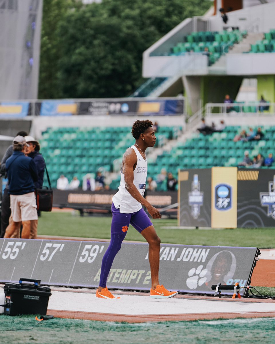 ClemsonTrackXC's tweet image. Ryan John is officially an All-American 😁
John finished 13th overall in the triple jump with a mark of 15.65m in Eugene 🔥