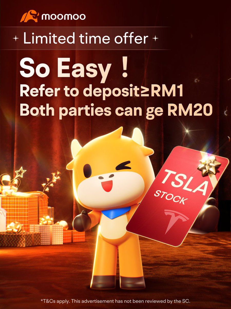 Hello___there77's tweet photo. 💰【moomoo Bonus】Newcomers MUST CLAIM! 
Just go to Activity Centre in moomoo APP!

📣 100% REAL DEAL! Invite friend deposit RM1
👉 You get RM20, friend gets RM20 🎉
Instant bank-in super cepat &amp; senang!

🔥 UPGRADED REWARDS LAGI POWER!
✅ You claim FREE RM6300* https://t.co/P7w403BMyz
