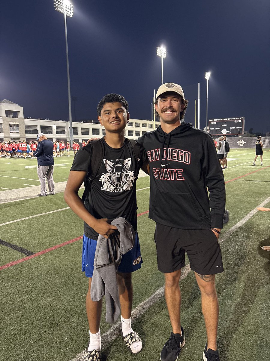 Arthur Moreno (@arthurmorenoqb) on Twitter photo Appreciate the opportunity to train with San Diego State’s QB — Big respect. <a href="/MuirFootball/">Mustang Football</a> <a href="/KCrum02/">Kyle Crum</a> <a href="/AztecFB/">San Diego State Football</a> <a href="/WinItTraining/">Win It Training</a> 🔴⚫ #GoAztecs #WorkInProgress Appreciate the opportunity to train with San Diego State’s QB — Big respect. <a href="/MuirFootball/">Mustang Football</a> <a href="/KCrum02/">Kyle Crum</a> <a href="/AztecFB/">San Diego State Football</a> <a href="/WinItTraining/">Win It Training</a> 🔴⚫ #GoAztecs #WorkInProgress