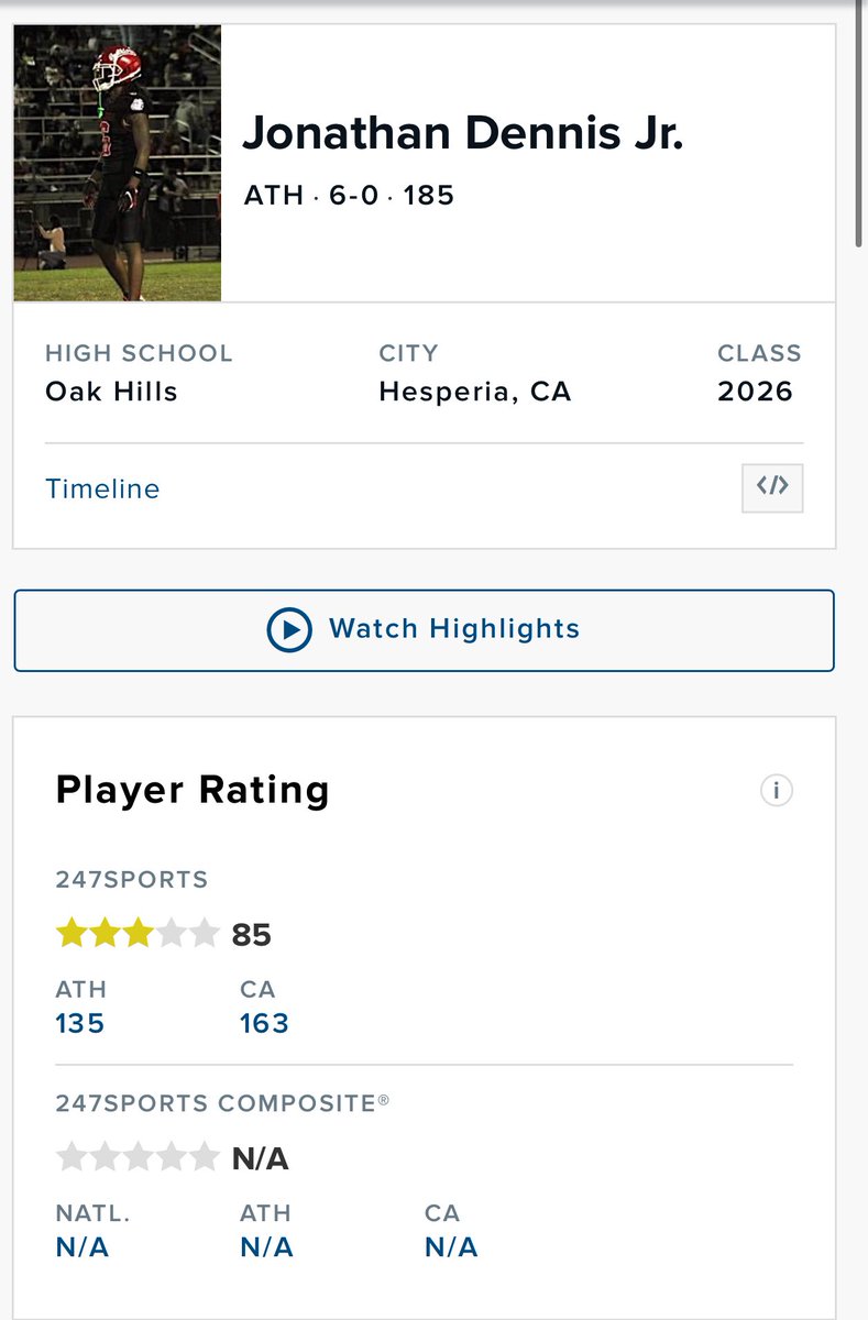 Jonathan Dennis jr (@jdennisjr11) on Twitter photo Blessed to be ranked a 3⭐️,Thank you <a href="/GregBiggins/">Greg Biggins</a> and <a href="/247Sports/">247Sports</a>. <a href="/ArmondSr/">ArmondSr</a> <a href="/adamgorney/">Adam Gorney</a> <a href="/BrandonHuffman/">Brandon Huffman</a> <a href="/SSchraderOn3/">Scott Schrader</a> <a href="/OakHillsFootba1/">Oak Hills Football</a> <a href="/NickMonica63/">Coach Nick Monica 63</a> <a href="/coachmetty/">Coach Metzger</a> <a href="/BlairAngulo/">Blair Angulo</a> Blessed to be ranked a 3⭐️,Thank you <a href="/GregBiggins/">Greg Biggins</a> and <a href="/247Sports/">247Sports</a>. <a href="/ArmondSr/">ArmondSr</a> <a href="/adamgorney/">Adam Gorney</a> <a href="/BrandonHuffman/">Brandon Huffman</a> <a href="/SSchraderOn3/">Scott Schrader</a> <a href="/OakHillsFootba1/">Oak Hills Football</a> <a href="/NickMonica63/">Coach Nick Monica 63</a> <a href="/coachmetty/">Coach Metzger</a> <a href="/BlairAngulo/">Blair Angulo</a>
