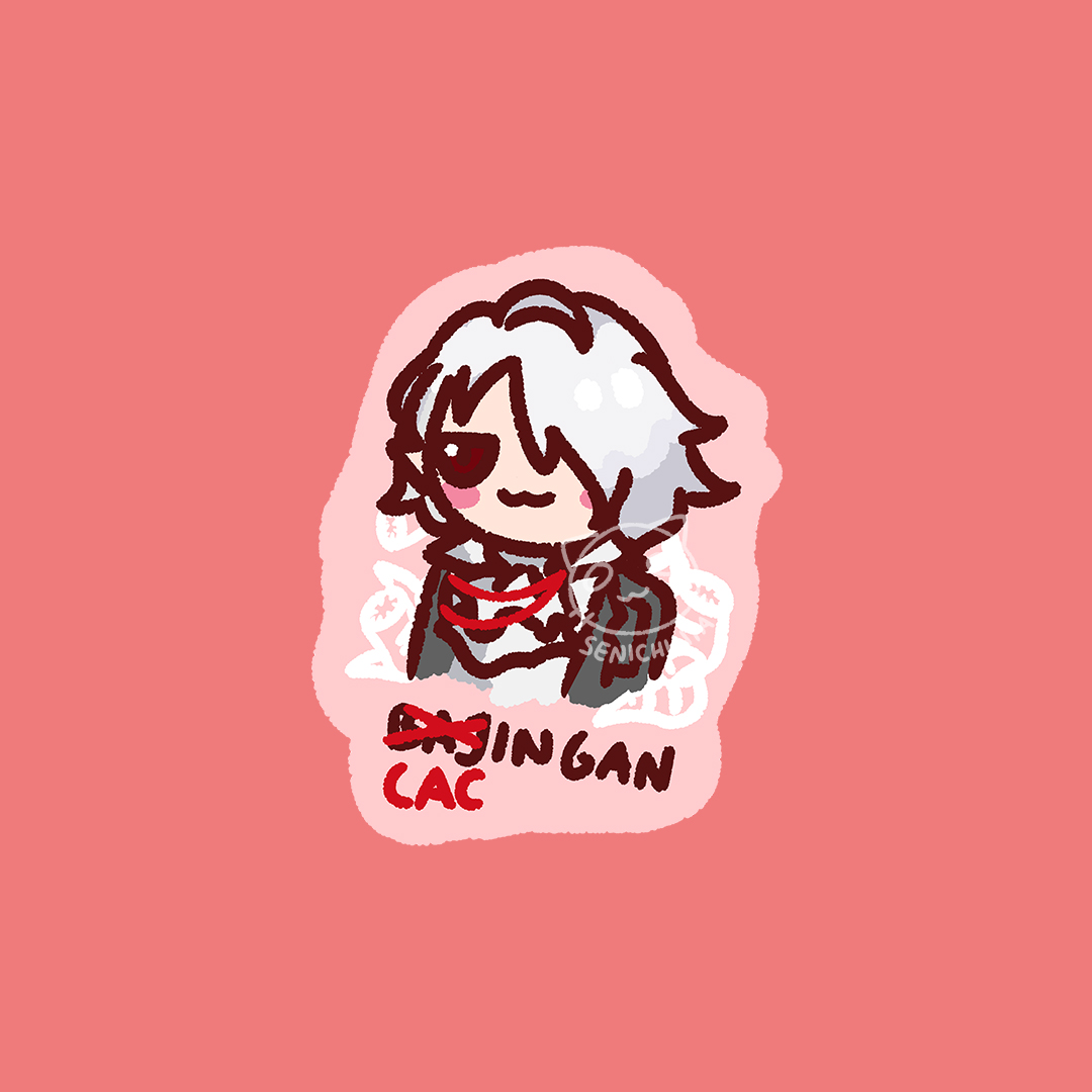 senichinya's tweet photo. Some silly pink-ish Sarkaz stickers I made for Comifuro

#kmcjayajaya #ifevilwhypink #theresa #theresis #cacing https://t.co/QEsOvfvPxQ