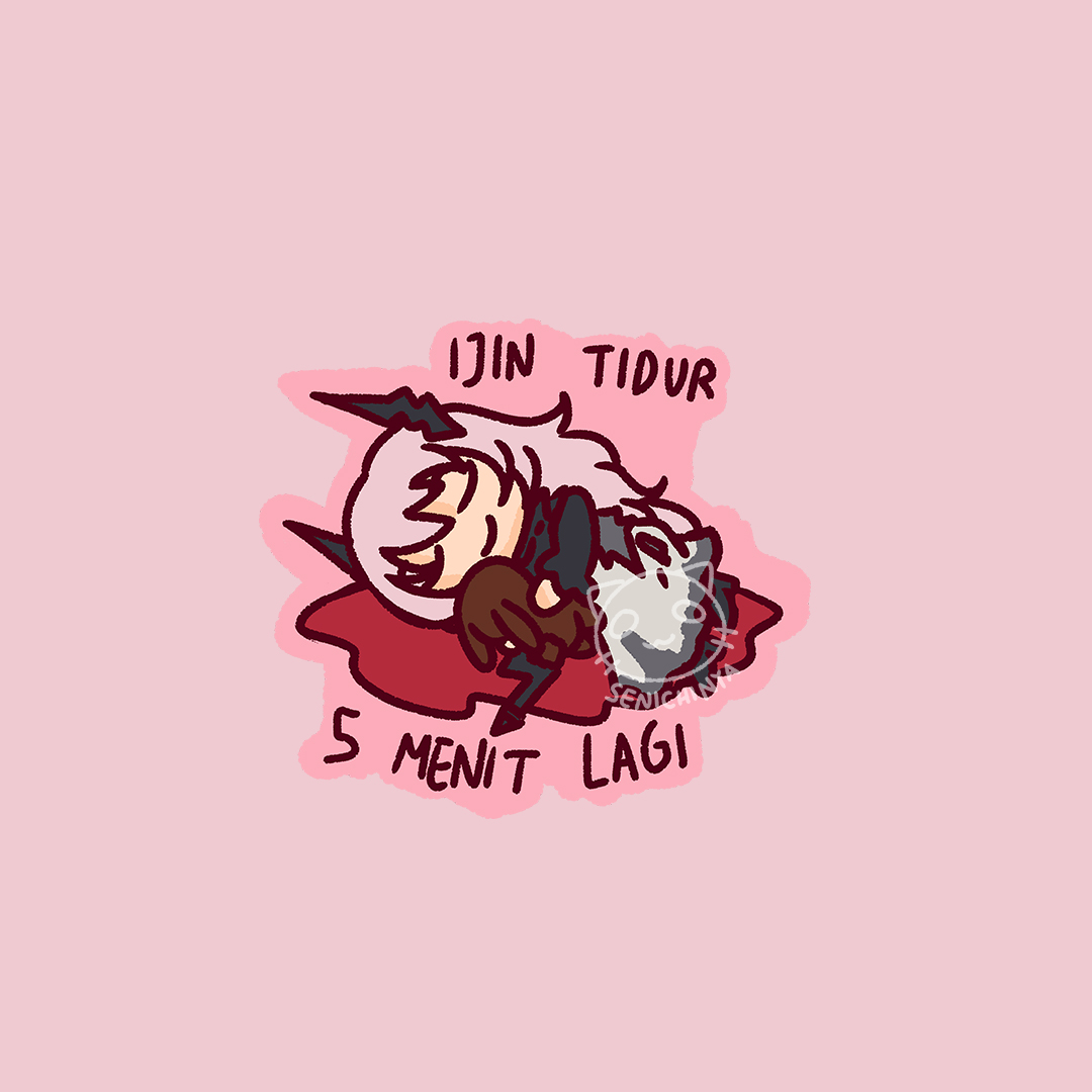 senichinya's tweet photo. Some silly pink-ish Sarkaz stickers I made for Comifuro

#kmcjayajaya #ifevilwhypink #theresa #theresis #cacing https://t.co/QEsOvfvPxQ
