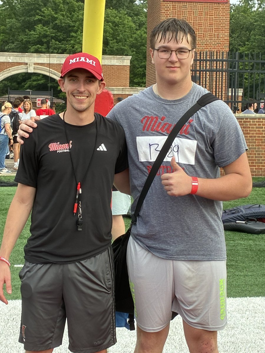 William Klaeson (@wklaeson) on Twitter photo Had a great camp at <a href="/MiamiOHFootball/">Miami Football</a> and had a great time learning from and talking to <a href="/ColtArthur/">Coach Arthur</a>
<a href="/GridironImports/">Gridiron Imports Foundation</a> <a href="/GIfootballChris/">Chris Adamson</a> <a href="/CoachWChristian/">Coach Christian</a> <a href="/BrianSpapens/">Coach Brian Spapens</a> Had a great camp at <a href="/MiamiOHFootball/">Miami Football</a> and had a great time learning from and talking to <a href="/ColtArthur/">Coach Arthur</a>
<a href="/GridironImports/">Gridiron Imports Foundation</a> <a href="/GIfootballChris/">Chris Adamson</a> <a href="/CoachWChristian/">Coach Christian</a> <a href="/BrianSpapens/">Coach Brian Spapens</a>