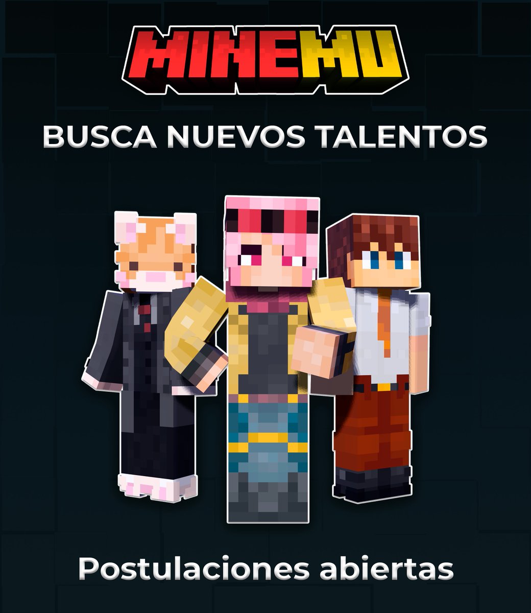 🚨 ¡Atención, aventureros de Minemu! 🚨

¿Te gustaría formar parte del staff y ayudar a construir algo grande? 

¡Las postulaciones ya están abiertas! 🛠️

Aplica aquí: minemu.net/forms/ 
[Solo para postulación a Staff de Minemu]

#Minemu #MinemuNetwork