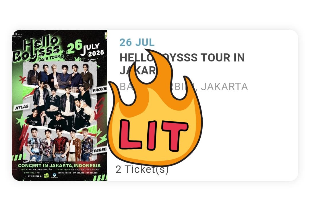 Melati1790's tweet image. WTS PURPLE 3 TIX
WTS RED 2 TIX 

chat IG aku langsug ya @melati1790 
Atau WA 087874743984

WTS WTB #HelloBoysAsiaTourJakarta
#HelloBoysAsiaTour 
#Helloboys 
#tiketmelon