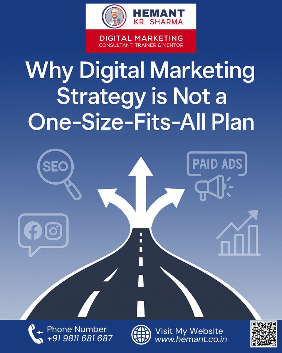 🚀 Digital Marketing Strategy That Actually Works – And Why ‘One Plan for All’ is a Business Killer!
👉 Read it here: hemant.co.in/what-is-a-digi… 

📞 For Strategy Call: WhatsApp +91 9811 681 687

#DigitalMarketingStrategy #MarketingConsultant #SMEs #GrowthPartner