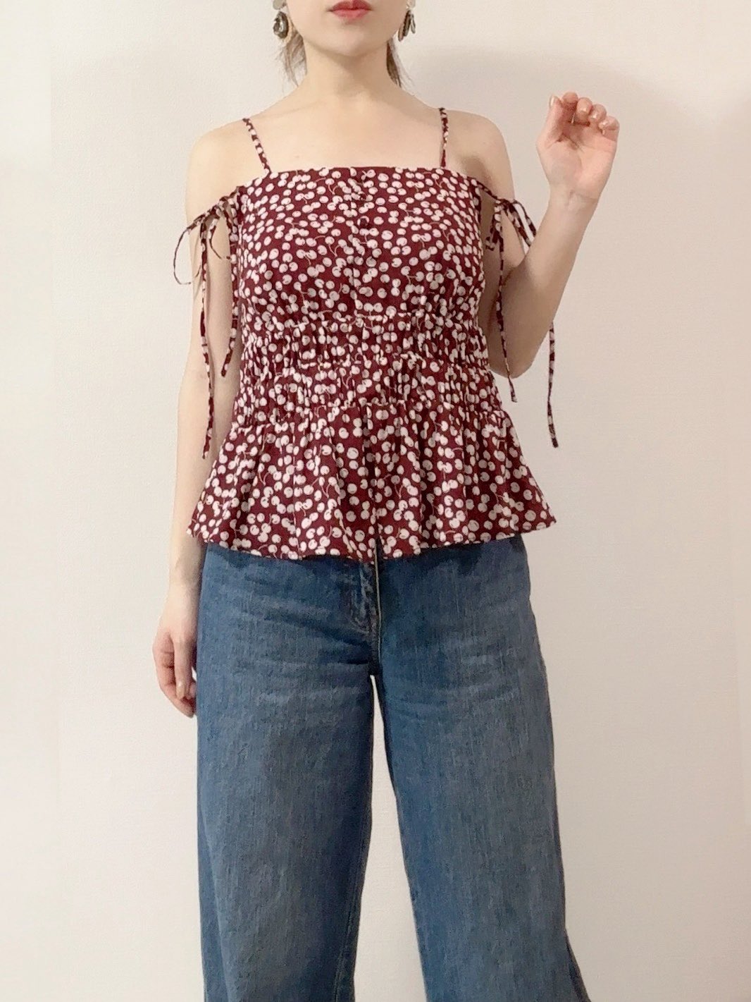 herlipto♡Cherry Pattern Strap Top herlipto ◼︎Cherry Pattern Strap Top ¥16,000(tax in) color