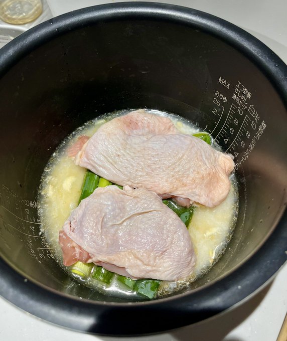 電子ジャーで作るカオマンガイは旨い。 