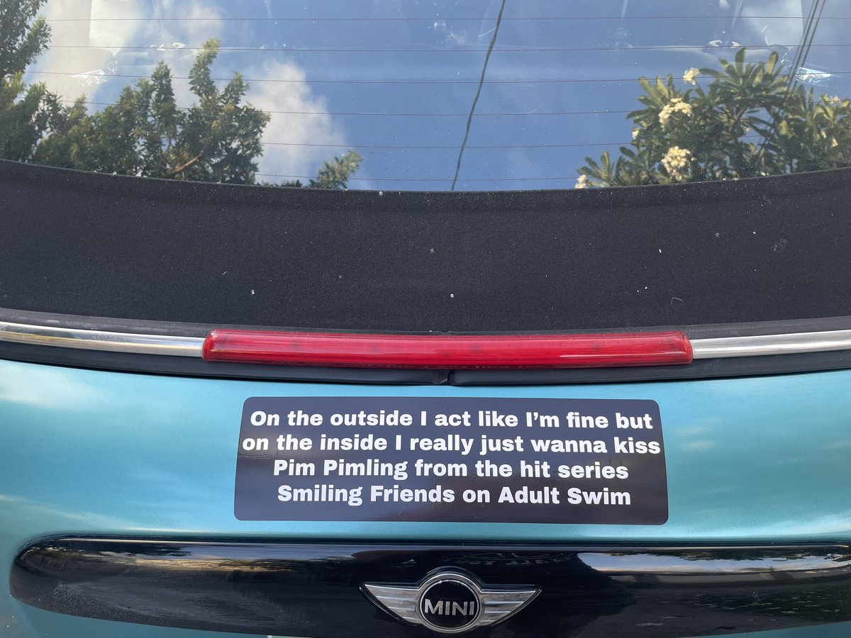 Spammykiins's tweet image. Do yall like my new bumper sticker