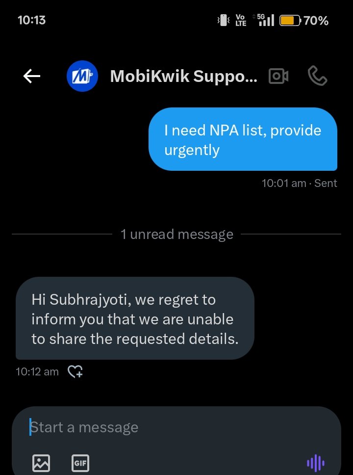 <a href="/MobiKwikSWAT/">MobiKwik Support</a> Check this kid.
That's why I did not message you in DM.
Worthless support.