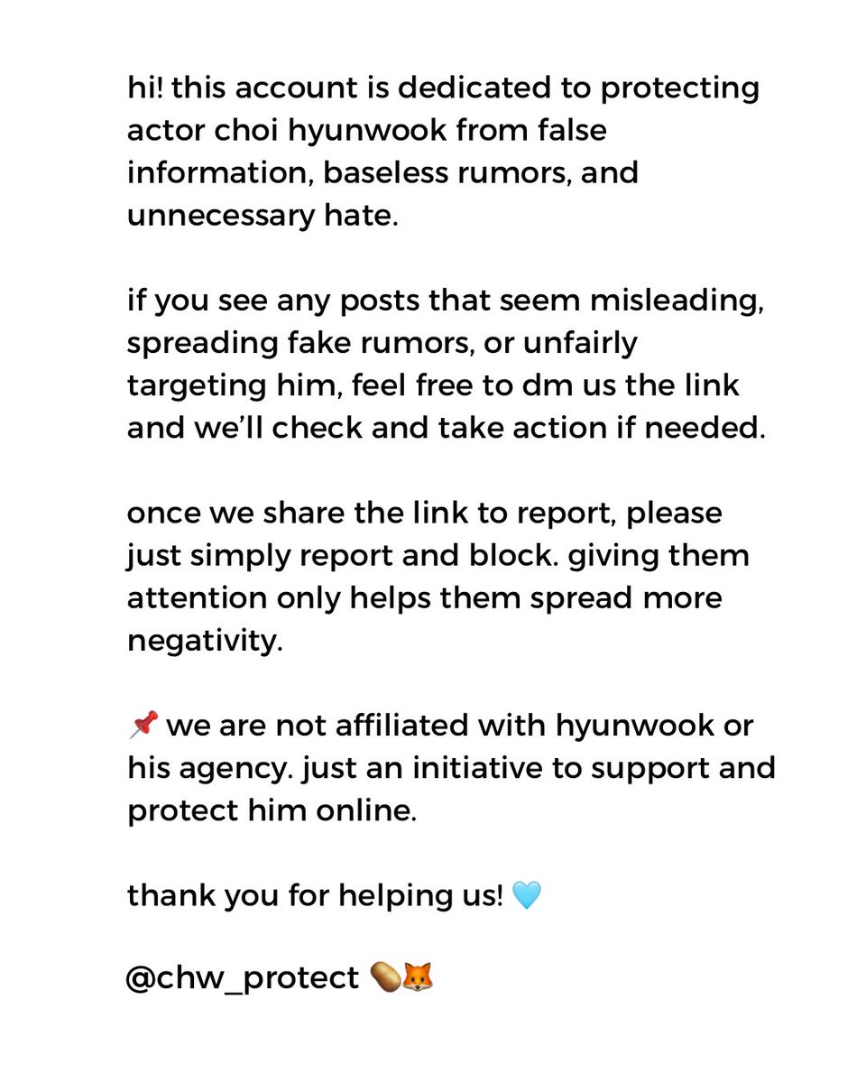 chw_protect's tweet image. if you see any fake rumors or misleading posts about choi hyunwook, feel free to dm us the link 💌 

#최현욱 #CHOIHYUNWOOK