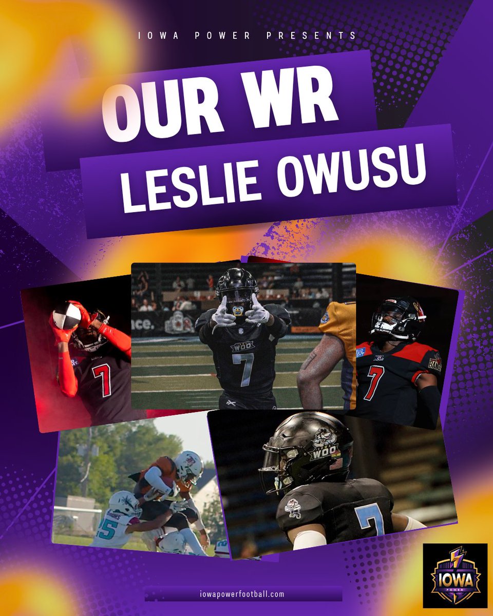 Iowa_Power's tweet image. From the locker room to the lights — Leslie is bringing it every play. 🔥
#IowaPower #MeetTheSquad #ArenaIntensity #FootballFocus #PowerPlays #DubuqueIA #GridironGoals #GameTime #NextUp