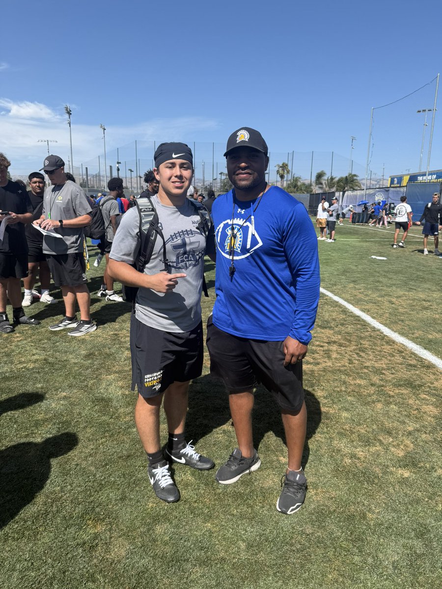 Jackson Leibee (@j9leibee) on Twitter photo Thank you <a href="/GarrettWolfe11/">Garrett Wolfe</a> for the opportunity to attend the San JosƩ State Showcase Camp! It was great talking and working with you <a href="/coach_smith20/">Michael Smith</a> !
<a href="/David_Wilson09/">David Wilson</a> <a href="/KingsburgF/">Kingsburg High School Viking Football</a> Thank you <a href="/GarrettWolfe11/">Garrett Wolfe</a> for the opportunity to attend the San JosƩ State Showcase Camp! It was great talking and working with you <a href="/coach_smith20/">Michael Smith</a> !
<a href="/David_Wilson09/">David Wilson</a> <a href="/KingsburgF/">Kingsburg High School Viking Football</a>