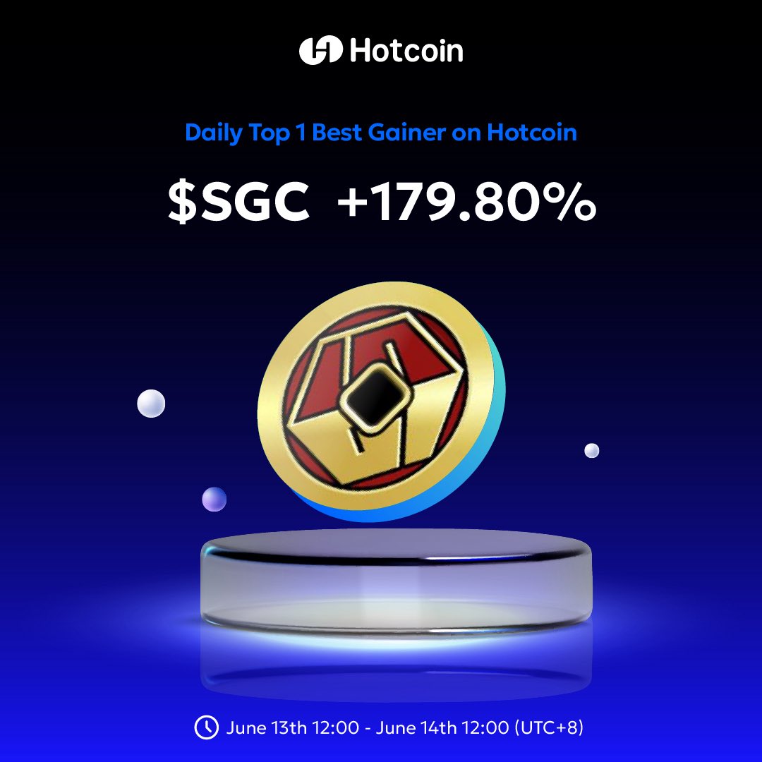 HotcoinGlobal's tweet photo. π Daily Top Gainer on Hotcoin @b3k_jp
$SGC surged by +179.80% in the last 24 hours! π
π Trade now: https://t.co/YyavD7Lf71
#Hotcoin #SGC #CryptoGainer #GameFi #Web3 https://t.co/11F7UdRuIf