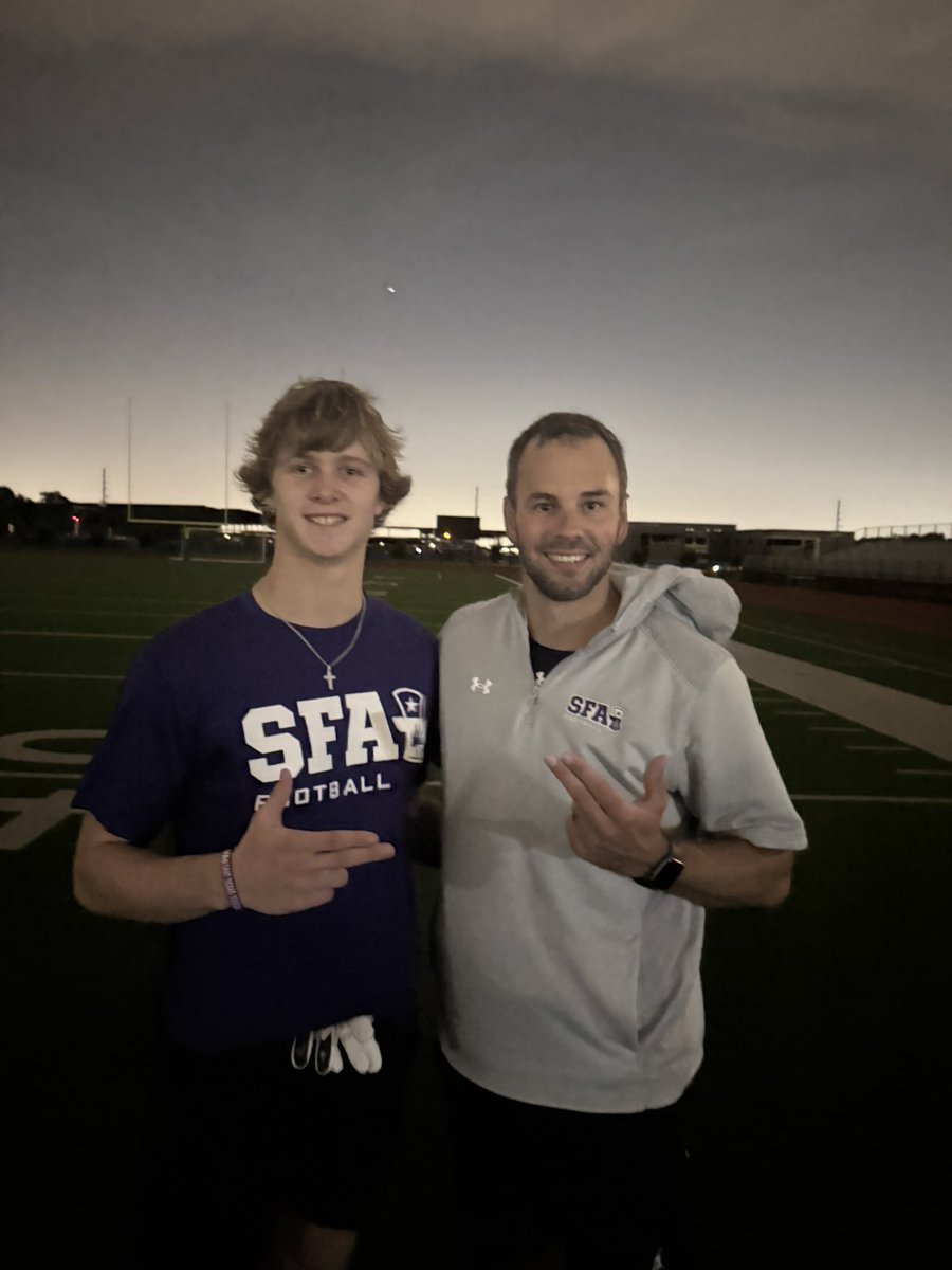 Had a great time competing and getting better <a href="/SFA_Football/">Lumberjack Football</a>, Was great to talk to and have the opportunity to speak with <a href="/CoachTBleil/">Tim Bleil</a> .
#axem

<a href="/ConsolFootball/">A&M Consolidated Football</a> <a href="/Consol_Recruits/">Consol Sports Recruits</a> 
<a href="/TheCoachHutch/">Christian Hutchinson</a>