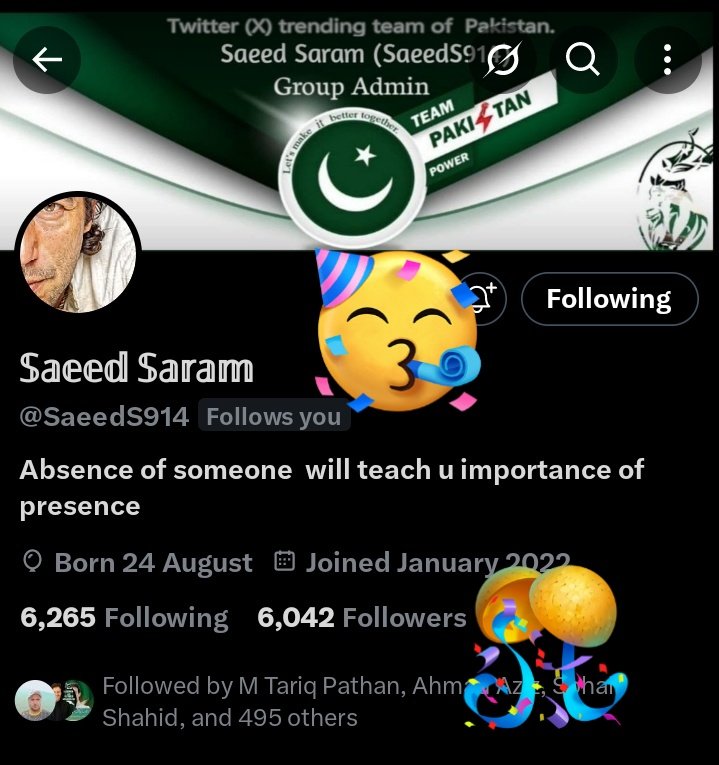 𝓌𝒶𝓇𝒹𝓪𝓱 (@whn_804) on Twitter photo Congratulations <a href="/SaeedS914/">𝕊𝕒𝕖𝕖𝕕 𝕊𝕒𝕣𝕒𝕞 ᵖᵃᵏᵖᵒʷᵉʳ</a> 💐 on reaching 6K followers✨
This milestone is a testament to your consistent effort, engaging content, and the value you bring to your audience🌷 Wishing you continued growth and even greater success ahead.♥️
Here’s to the next K! 🎉🐦 Congratulations <a href="/SaeedS914/">𝕊𝕒𝕖𝕖𝕕 𝕊𝕒𝕣𝕒𝕞 ᵖᵃᵏᵖᵒʷᵉʳ</a> 💐 on reaching 6K followers✨
This milestone is a testament to your consistent effort, engaging content, and the value you bring to your audience🌷 Wishing you continued growth and even greater success ahead.♥️
Here’s to the next K! 🎉🐦