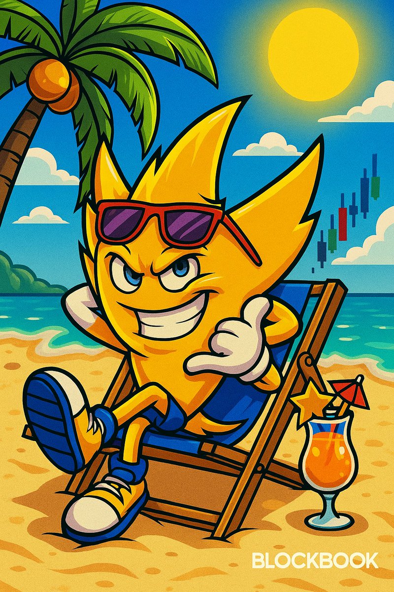HuongTT76's tweet photo. Even when the market’s swinging like a rollercoaster
Sparky stays chill by the beach, cocktail in hand 🍹☀️
Because true power is knowing when to trade and when to relax. @Sparky_BB @TheBlockBookapp 
#SparkyRemix #BlockBook #BLBK https://t.co/iHaazsEvfD