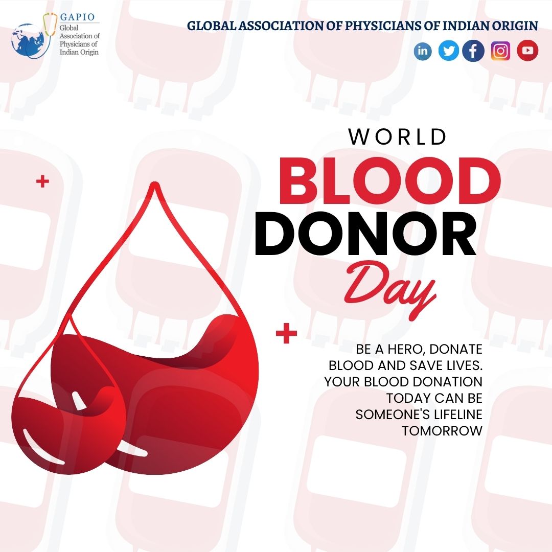 🩸 This #WorldBloodDonorDay, let’s honor the heroes who donate life.
 “Give blood, give hope: together we save lives.”
Be a donor. Be the reason someone gets a second chance.
#GiveBloodGiveHope #DonateBlood #GAPIOCares #SaveLives #BloodDonationMatters
