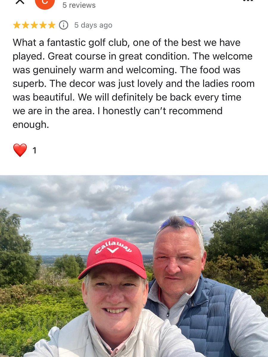 ⭐️⭐️⭐️⭐️⭐️
A huge thanks to Mr &amp; Mrs Moffat for this amazing review:

“One of the best we have played. Great course in great condition.”

We can’t wait to welcome you again! 💚⛳️
#StanedgeGolfClub #Tyzacks #GolfDays #FiveStarReview #DerbyshireGolf <a href="/tyzack_s/">Tyzack’s Bar & Bistro</a> <a href="/BRSGolf/">BRS Golf</a> <a href="/golfnow/">GolfNow</a>