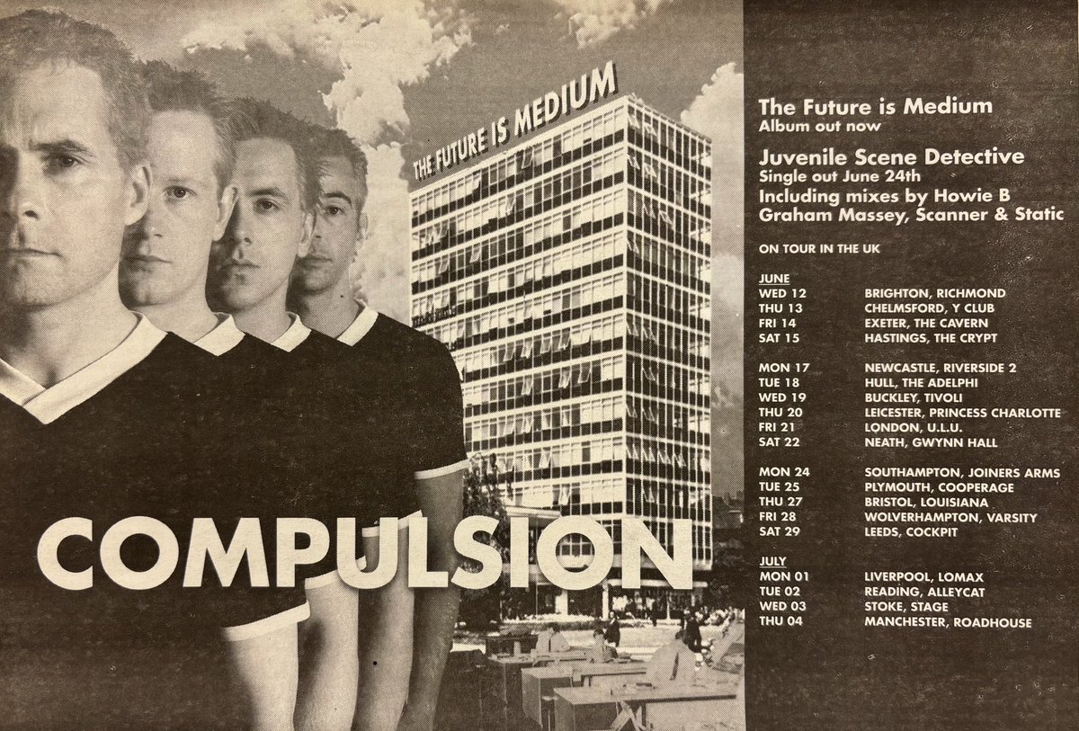 On this day in 1996 the mighty Compulsion played <a href="/ExeterCavern/">Cavern</a> supported by Evil Superstars and Jocasta.