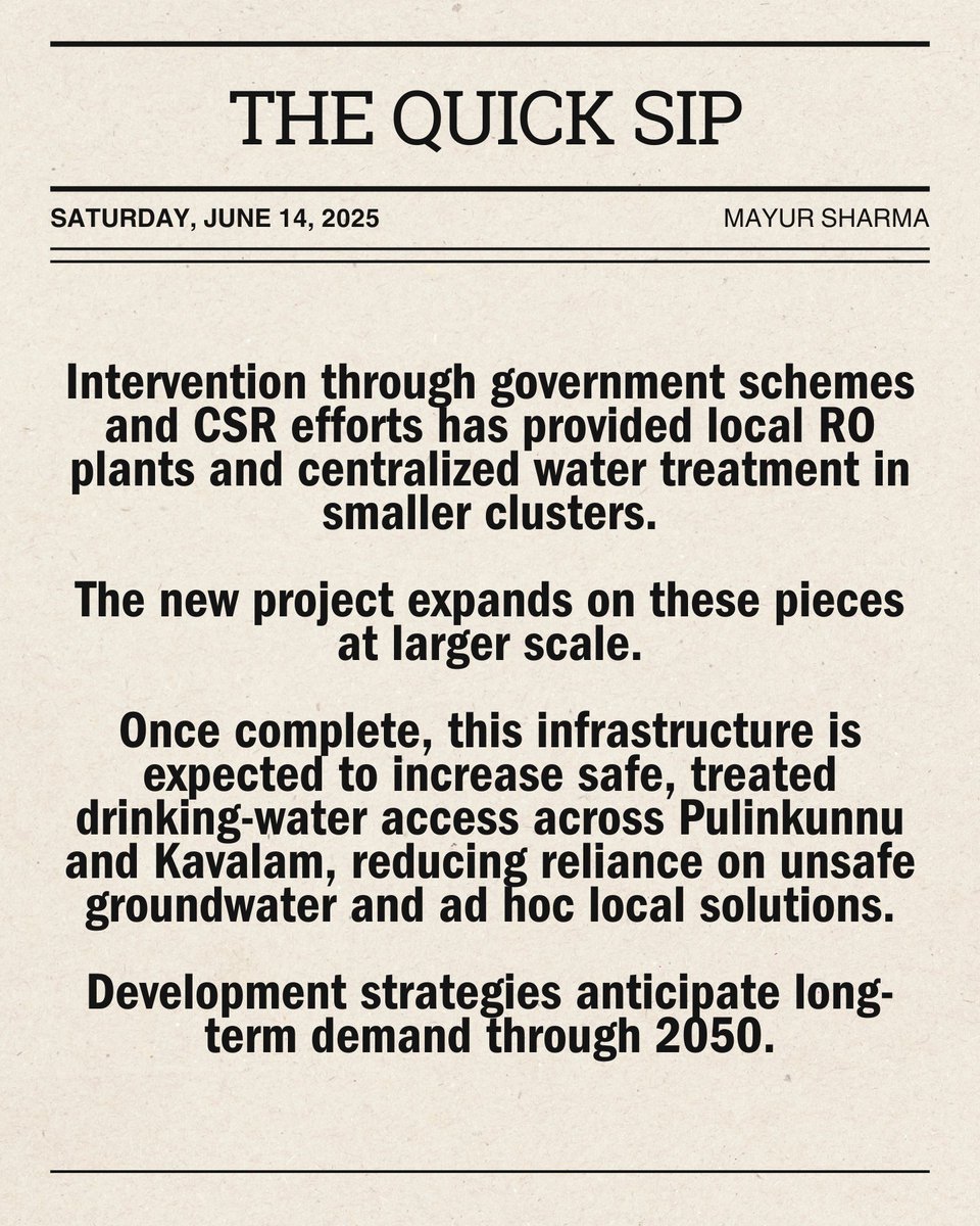 Mayur Sharma (@mayur259) on Twitter photo #WaterNews: ₹36.26 Crore Sanctioned for Kuttanad Drinking Water Project: for Pulinkunnu and Kavalam Approved Under Package VI.
@crpaatil <a href="/DoWRRDGR_MoJS/">Ministry of Jal Shakti, DoWR, RD&GR, GoI</a> <a href="/moefcc/">MoEF&CC</a> @waterkerala <a href="/kwaidukki/">Kerala Water Authority Idukki</a> @cmokerala <a href="/pinarayivijayan/">Pinarayi Vijayan</a> <a href="/iprdkerala/">Kerala Government | കേരള സർക്കാർ</a> @keralagovernor <a href="/kiifb/">gov.kiifb</a> #WaterNews: ₹36.26 Crore Sanctioned for Kuttanad Drinking Water Project: for Pulinkunnu and Kavalam Approved Under Package VI.
@crpaatil <a href="/DoWRRDGR_MoJS/">Ministry of Jal Shakti, DoWR, RD&GR, GoI</a> <a href="/moefcc/">MoEF&CC</a> @waterkerala <a href="/kwaidukki/">Kerala Water Authority Idukki</a> @cmokerala <a href="/pinarayivijayan/">Pinarayi Vijayan</a> <a href="/iprdkerala/">Kerala Government | കേരള സർക്കാർ</a> @keralagovernor <a href="/kiifb/">gov.kiifb</a>