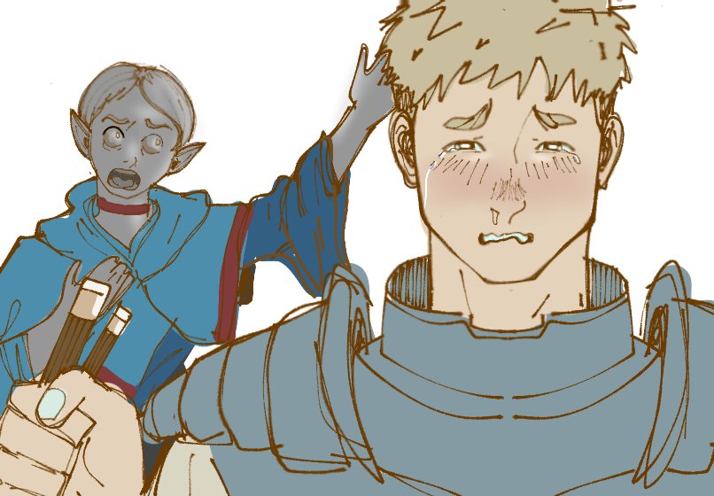 Ski_ribbit's tweet image. 😭😭Inukit ko po sa kahoy ang yumaong ina ko... pero wala man lang sumuporta.😭😭
#DungeonMeshi #meme #marcille #laois