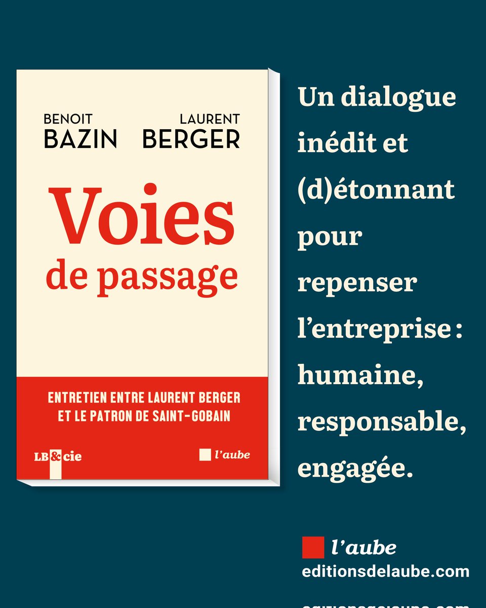 📚 À retrouver en librairie ! 

👉 Quand l’ancien secrétaire général de la CFDT dialogue avec l’actuel PDG de Saint-Gobain, le résultat est (d)étonnant !